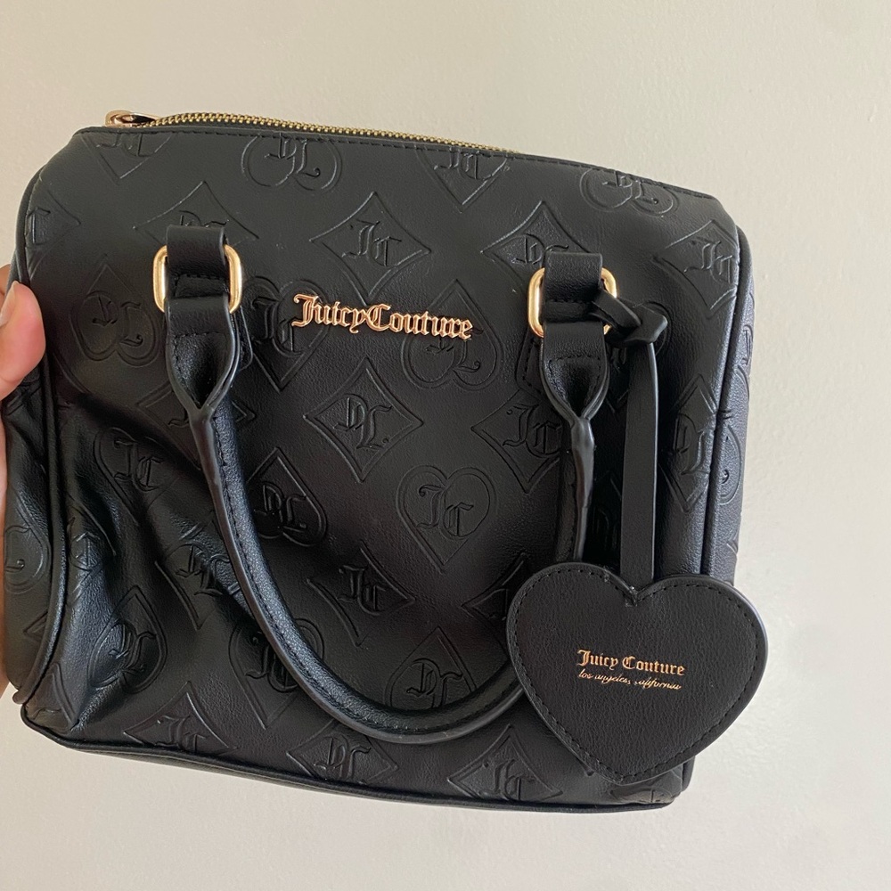Juicy Couture Black Embossed Satchel
